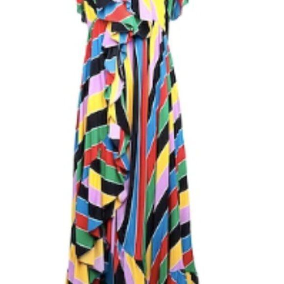 Philosophy di Lorenzo Serafini Long one shoulder dress multi colored - Picture 5 of 13